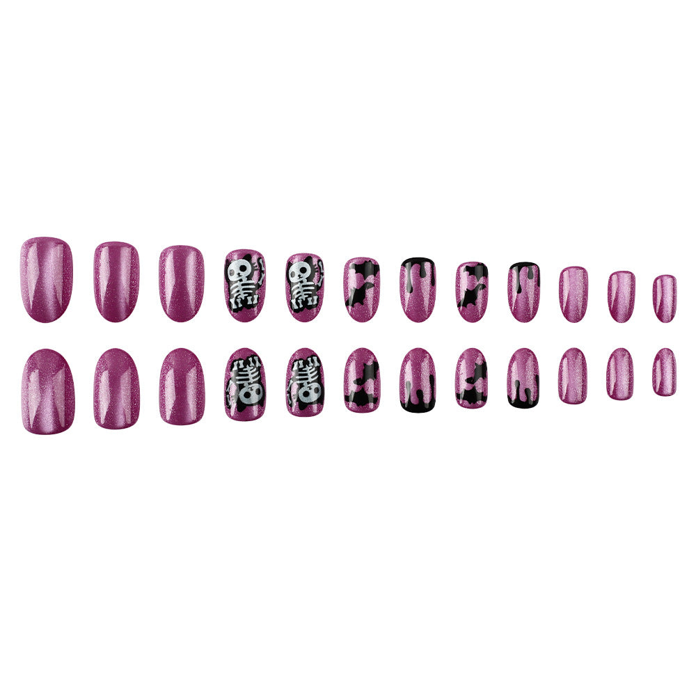 Künstlerische Halloween-Themen Press-On Nagelkunst Brehn