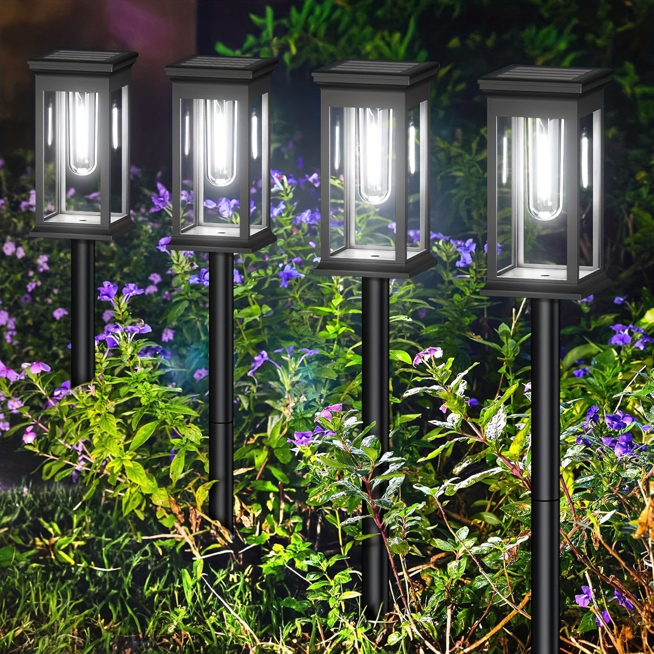 LED Gartenstecker Laterne mit satiniertem Acrylglas und wetterfestem Metallrahmen Brehn