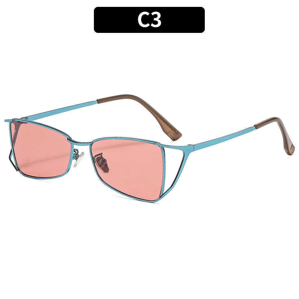Chic geometrische Katzenaugen-Sonnenbrille
