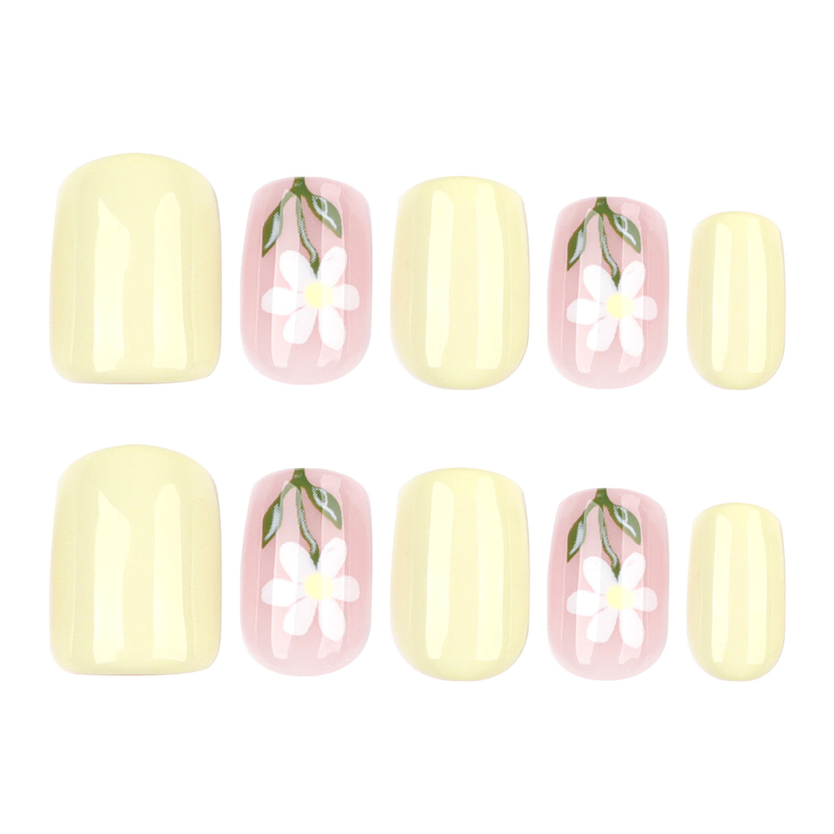 Kunstvolle Nagelverlängerungen mit eleganten Blumen-Design Brehn