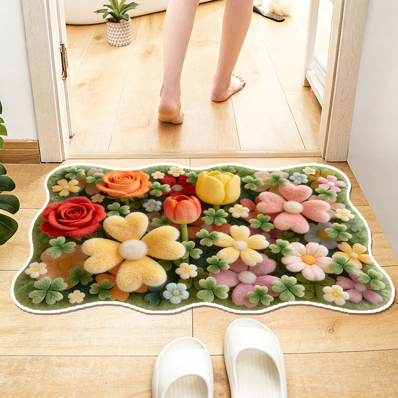 Floral-Themed Wasserdichte Teppich