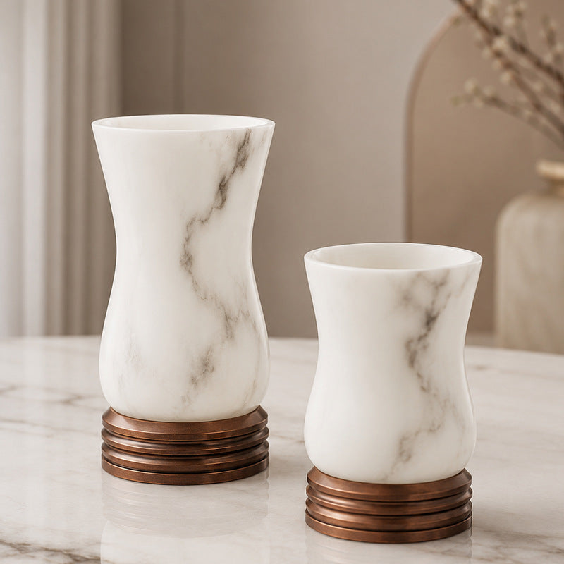 Elegante Marmor Kerzenhalter