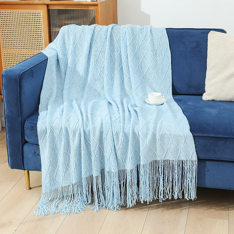Damen Hochwertige und stilvolle Kuscheldecke mit modernem Strukturmuster Brehn