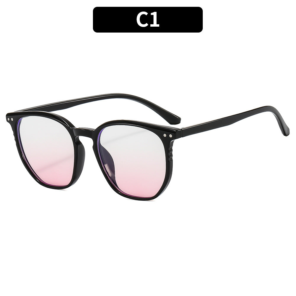 Geometrische klare Rahmen Sonnenbrille