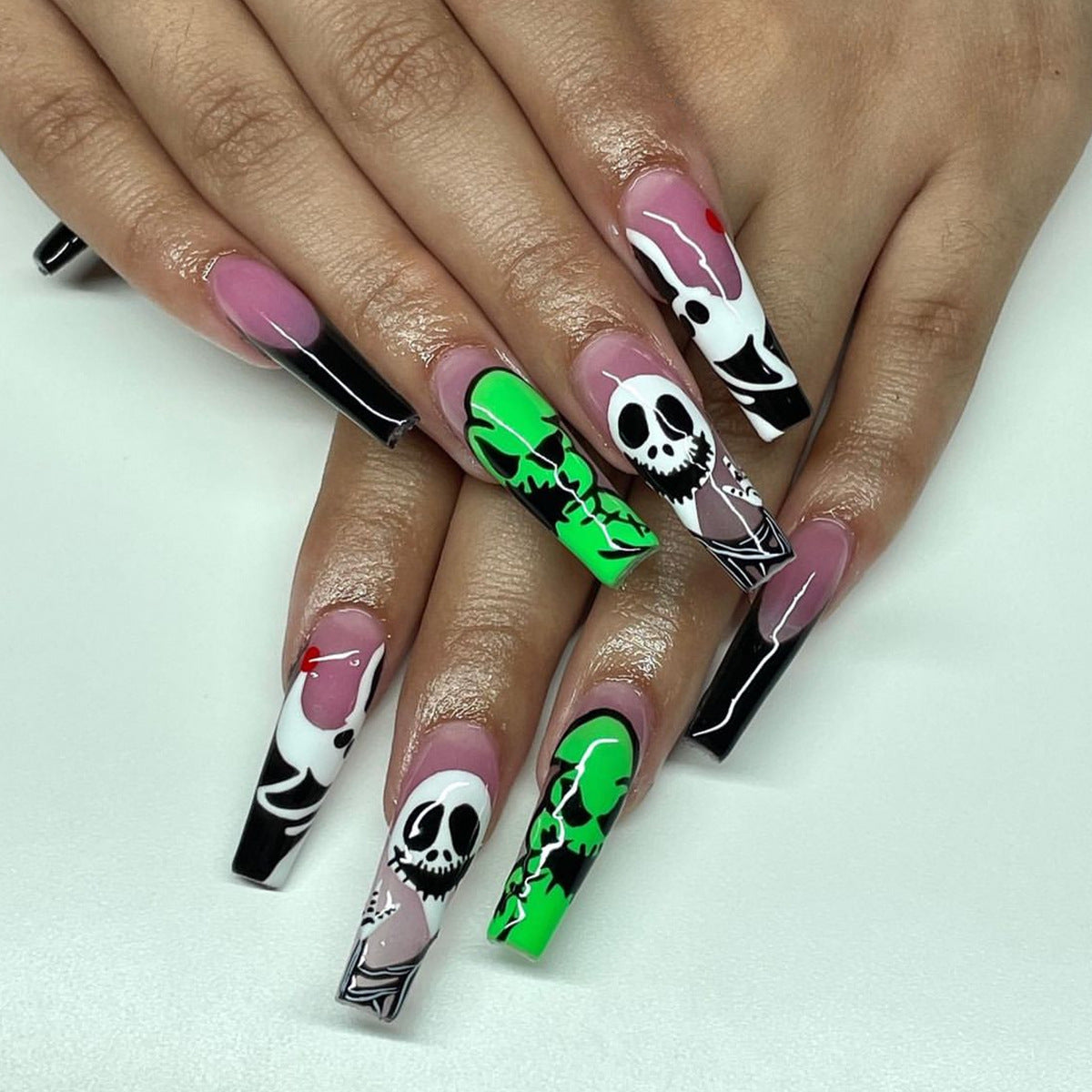 Verspielt Totenkopf Kunst Nagelverlängerungen Brehn