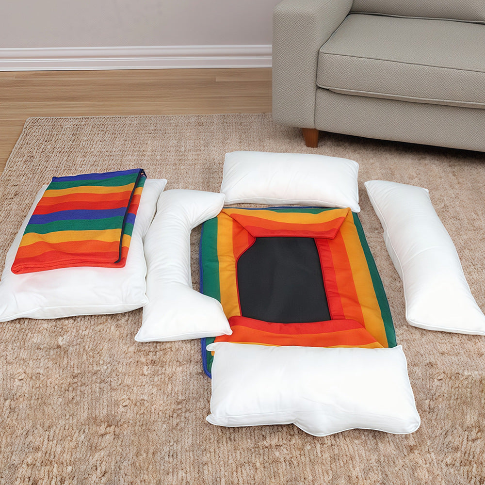 Buntes Hundebett