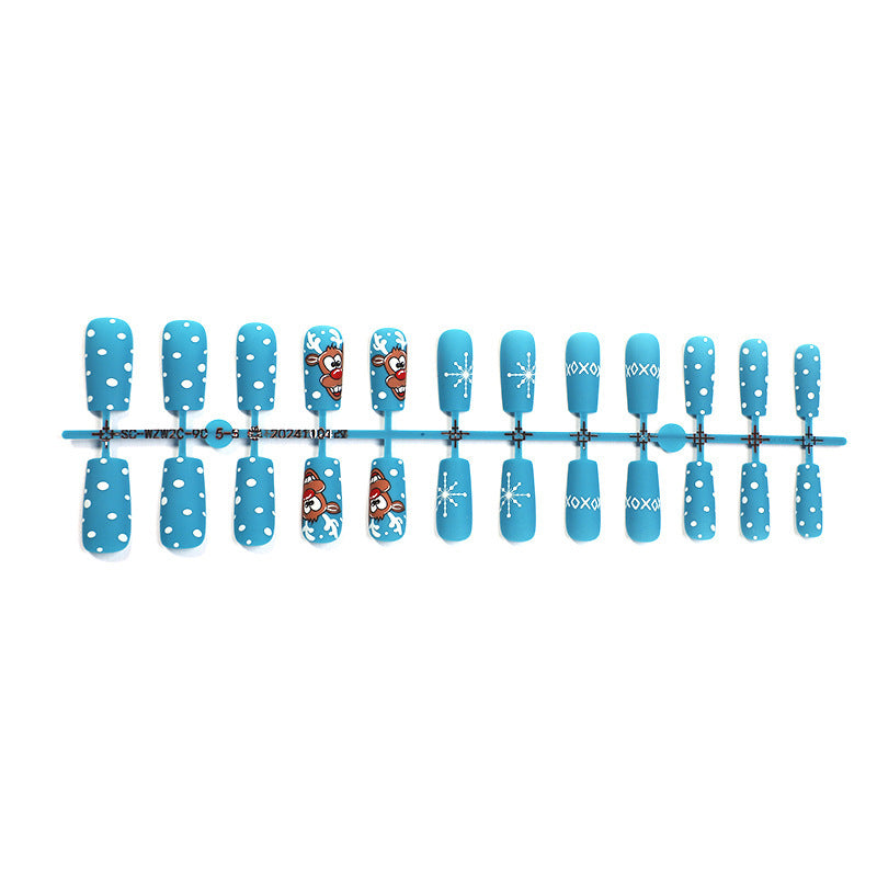 Kreatives Weihnachtskunstnagelset mit fröhlichem Rentier-Design Brehn