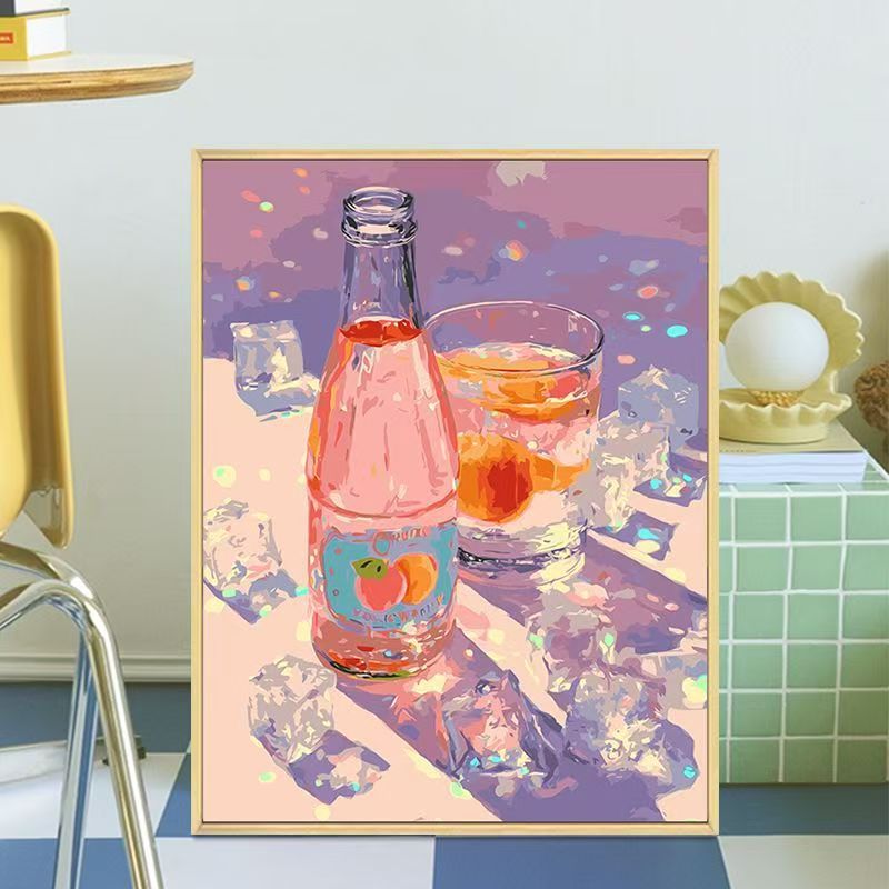 Retro-inspirierte Getränkeflaschen-Canvas-Kunst Brehn