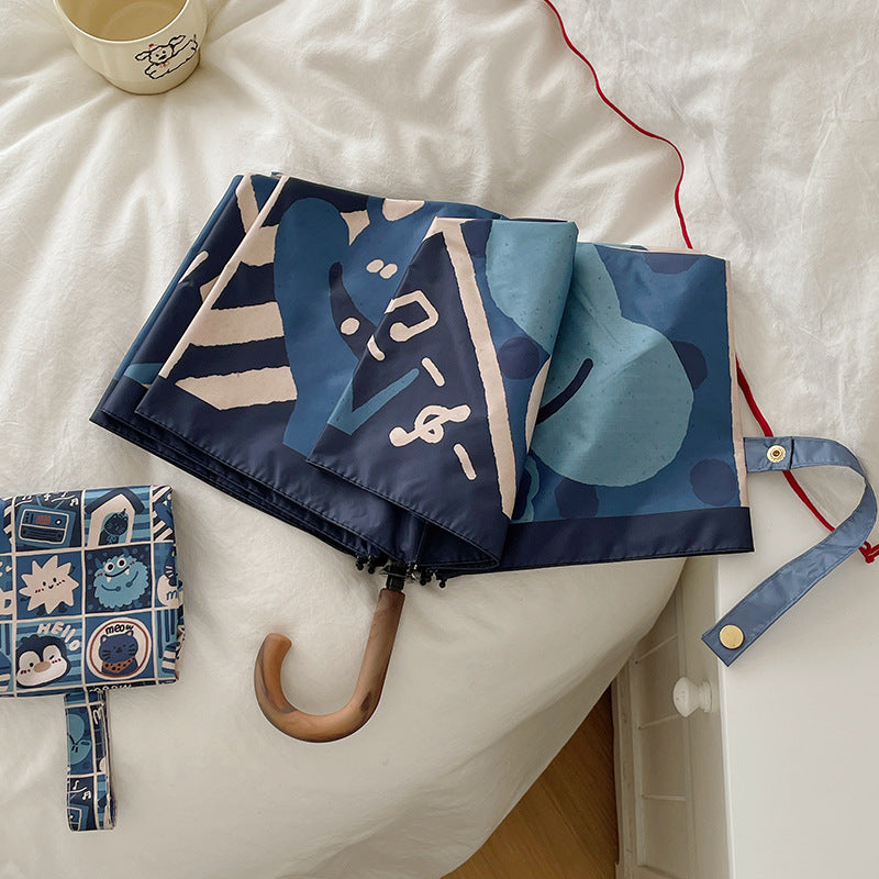 Damen Faltregenschirm mit kreativem geometrischem Design Brehn