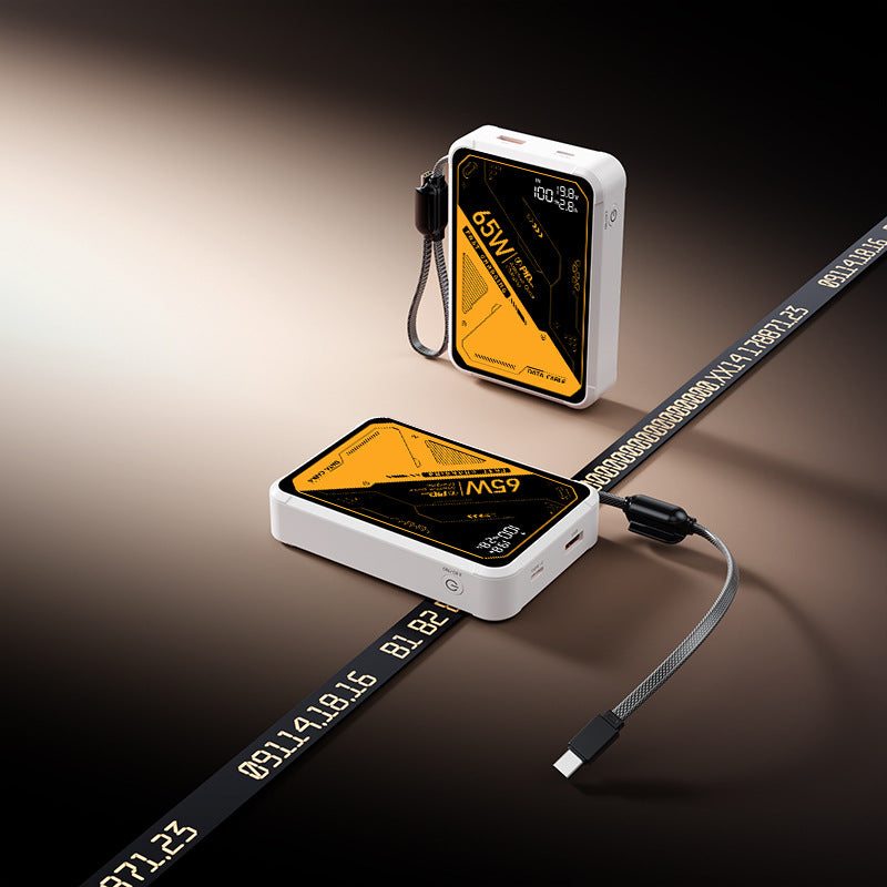 Tragbares Hochleistungs-Ladegerät mit Intelligentem Usb-C-Anschluss und Digitaler Anzeige Brehn