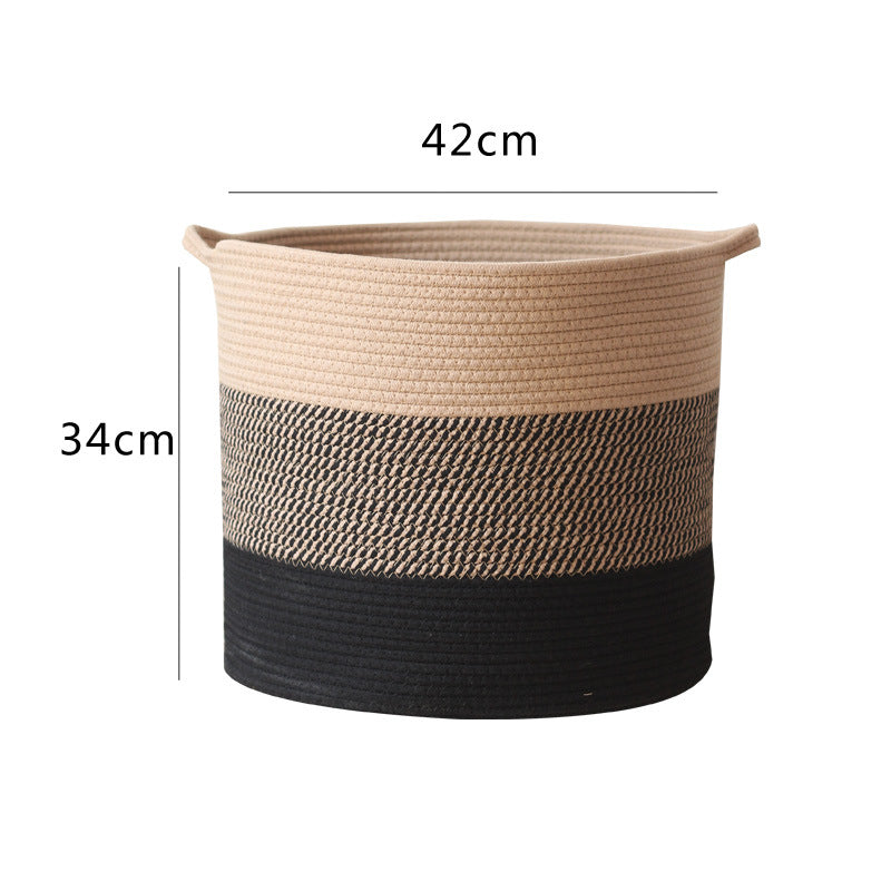 Moderner Aufbewahrungskorb mit grauem Strickmuster Brehn