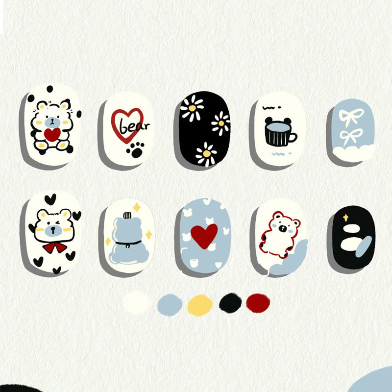 Verspieltes cartoon-themed press-on Nagelset Brehn 1789389236