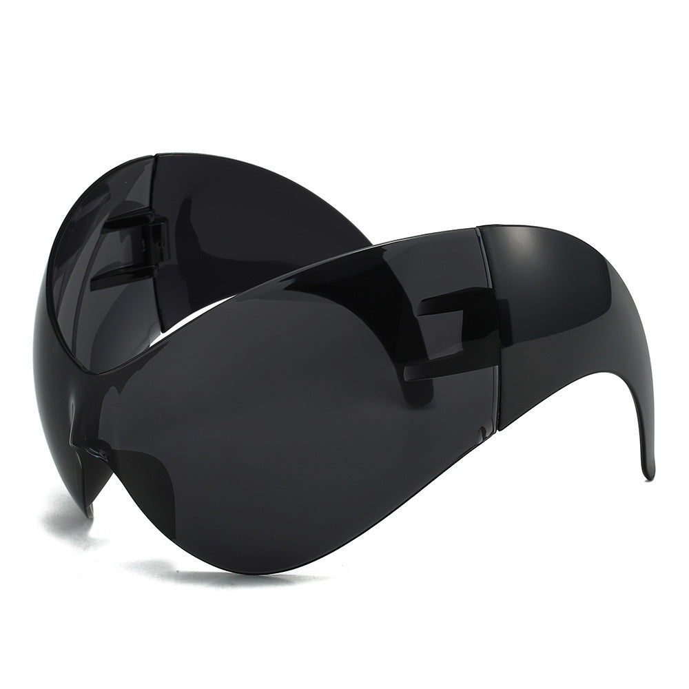 Oversized futuristische Schild Sonnenbrille Brehn
