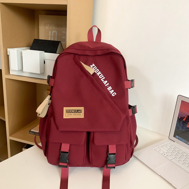 Strukturierter Mehrfach-Fach-Schulrucksack Brehn
