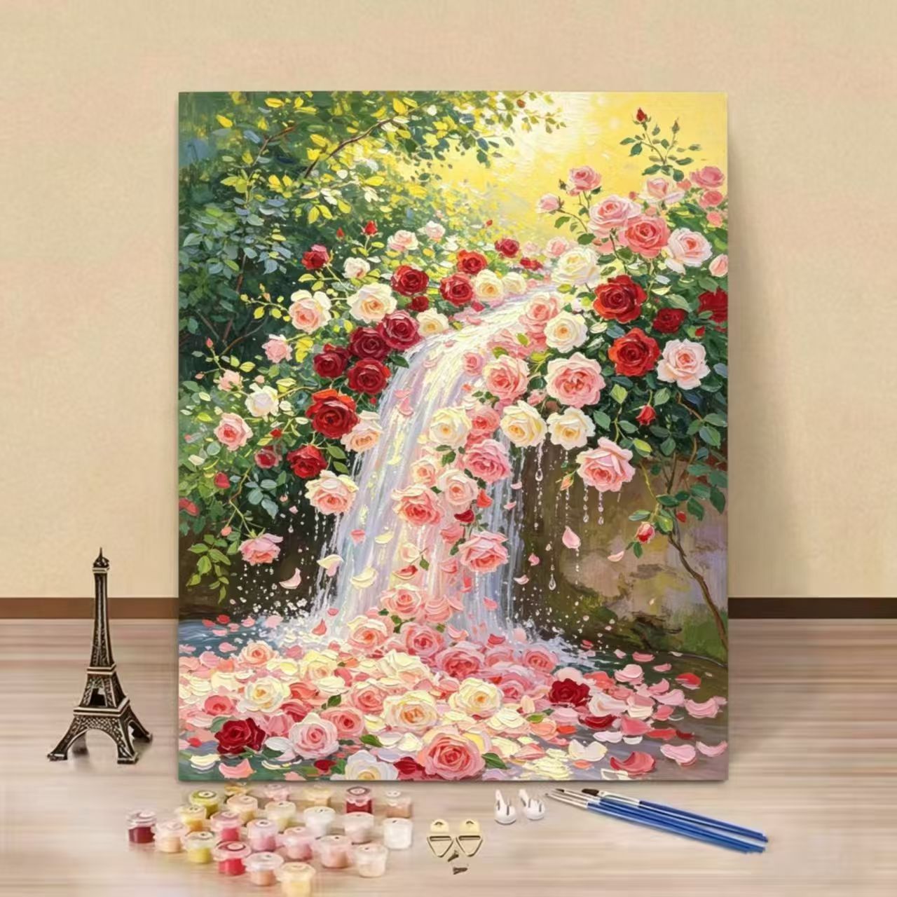 DIY Rosen-Themen Malen nach Zahlen Leinwand Kunstkit Brehn