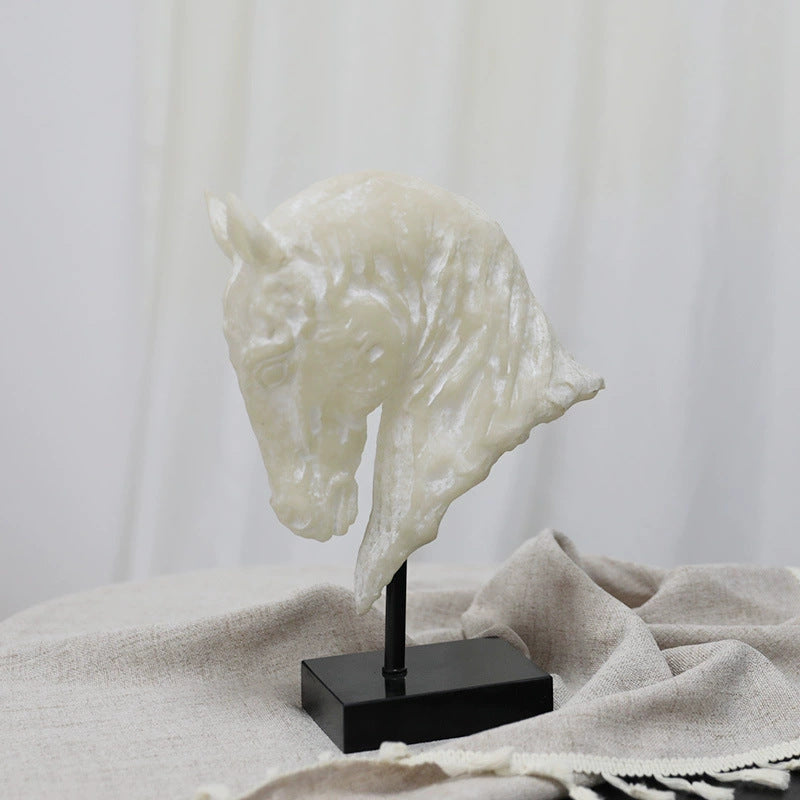 Elegante Pferdekopf Skulptur