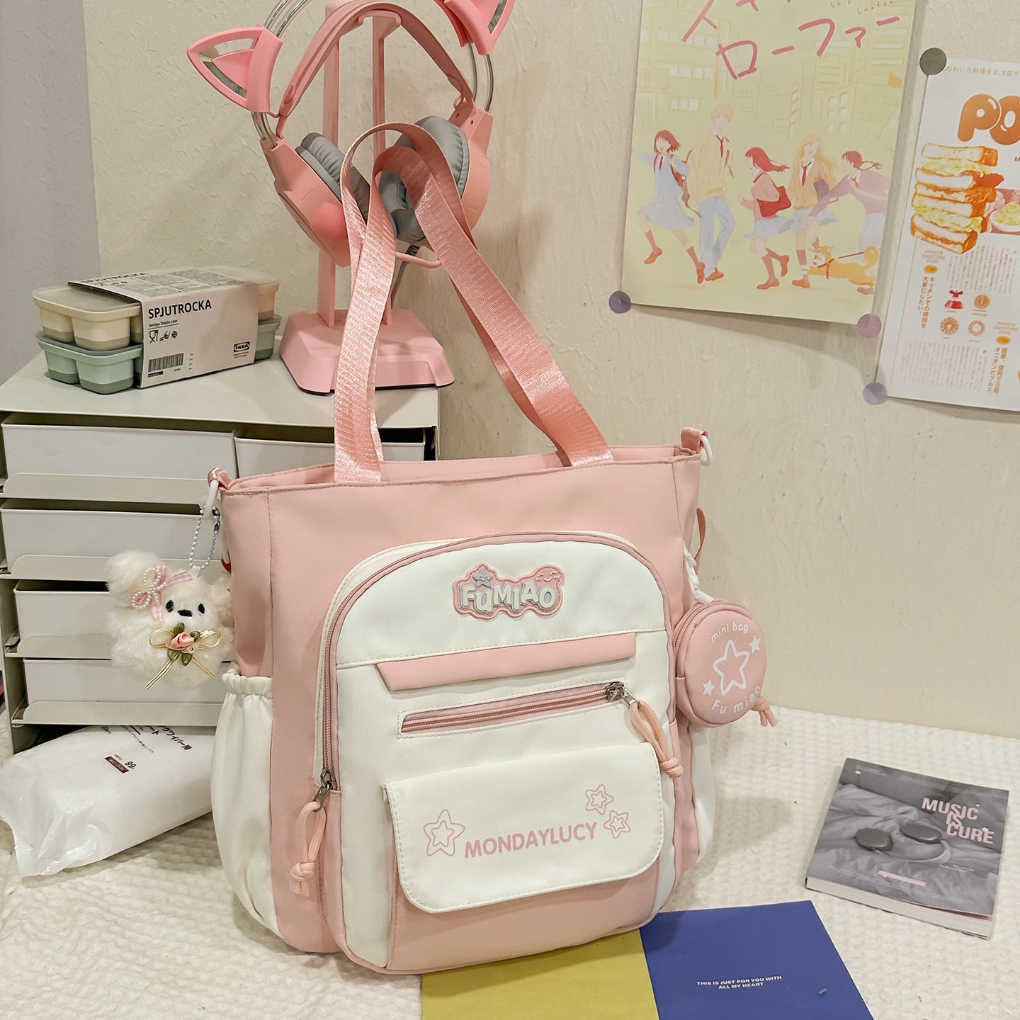 Lässiger Mehrfach-Taschen Schulrucksack