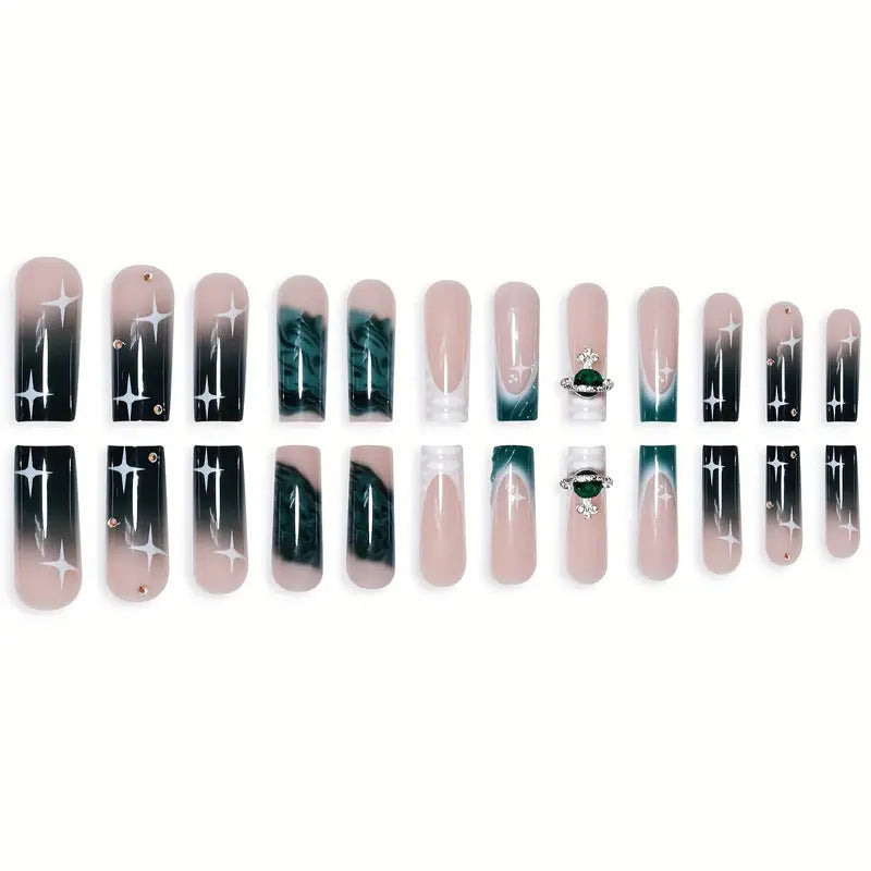 Künstlerische Press-On Nagelkunst Extensions Brehn