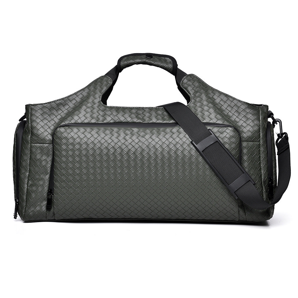 Gewebte Leder Reise-Duffel-Tasche Brehn