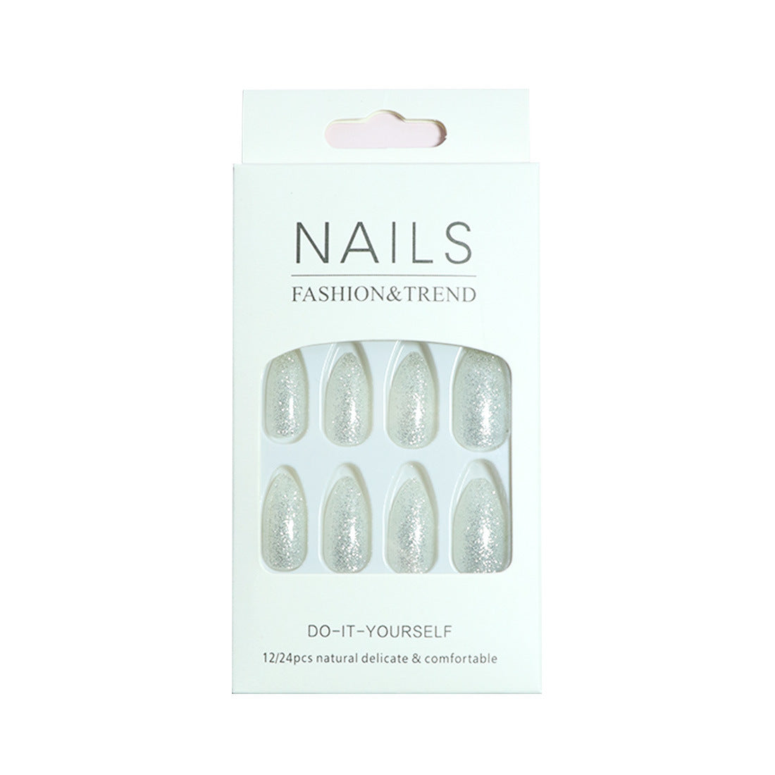 Sparkling Glamour Stiletto Press-On Nails Brehn