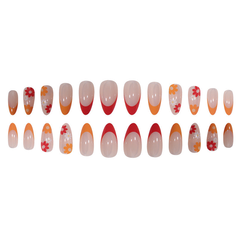 Blumenmuster Press-On Nagelset Brehn
