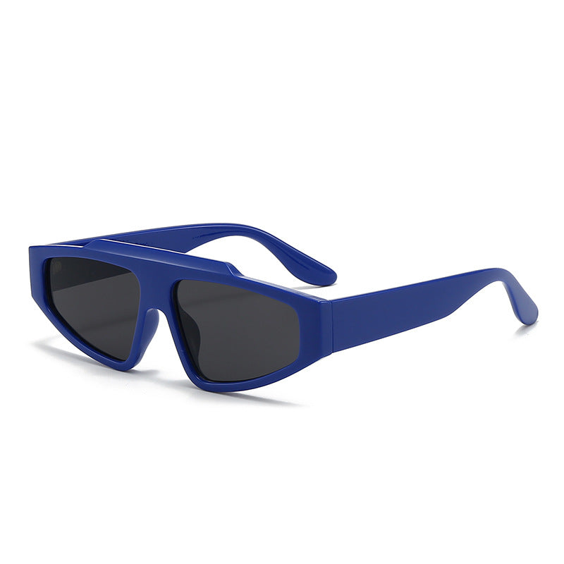 Damen futuristische Designer-Sonnenbrille mit markantem Rahmen Brehn