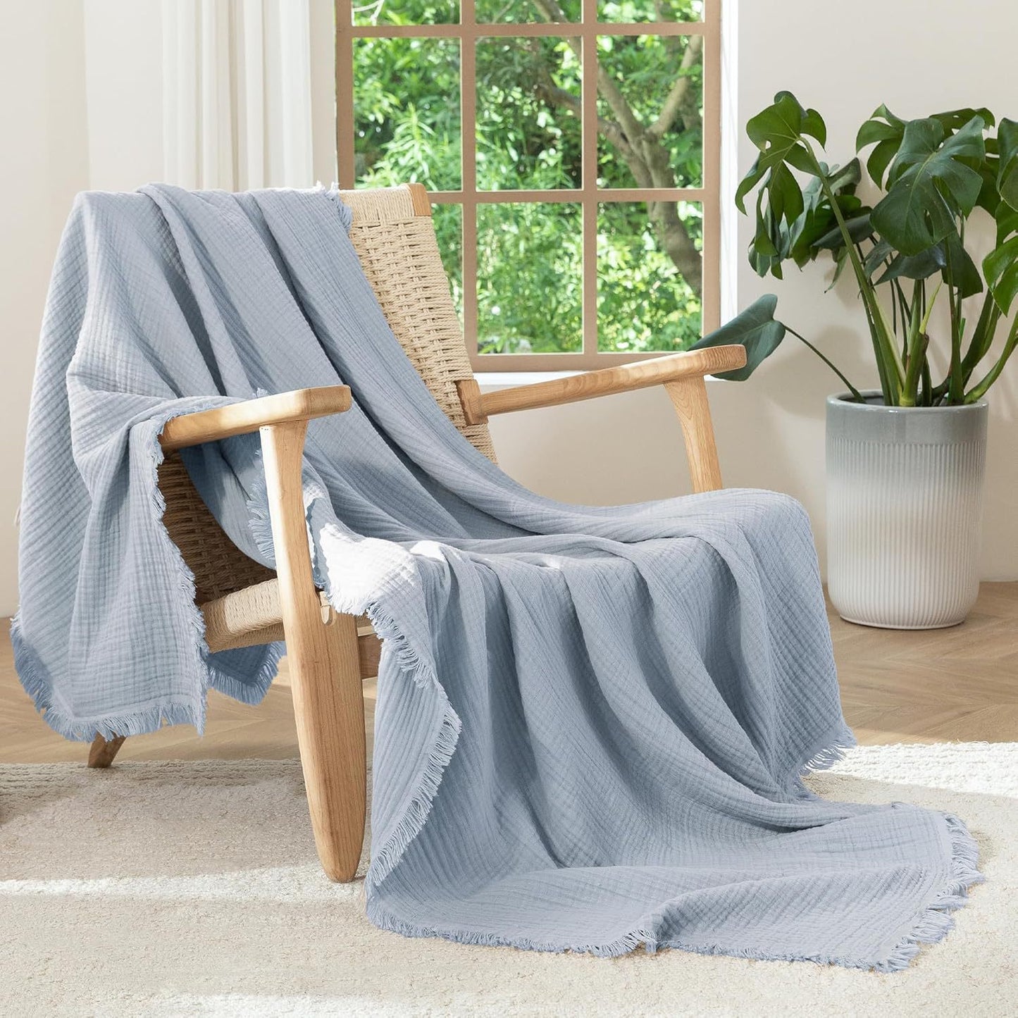Damen Weiche und atmungsaktive Wohndecke Brehn