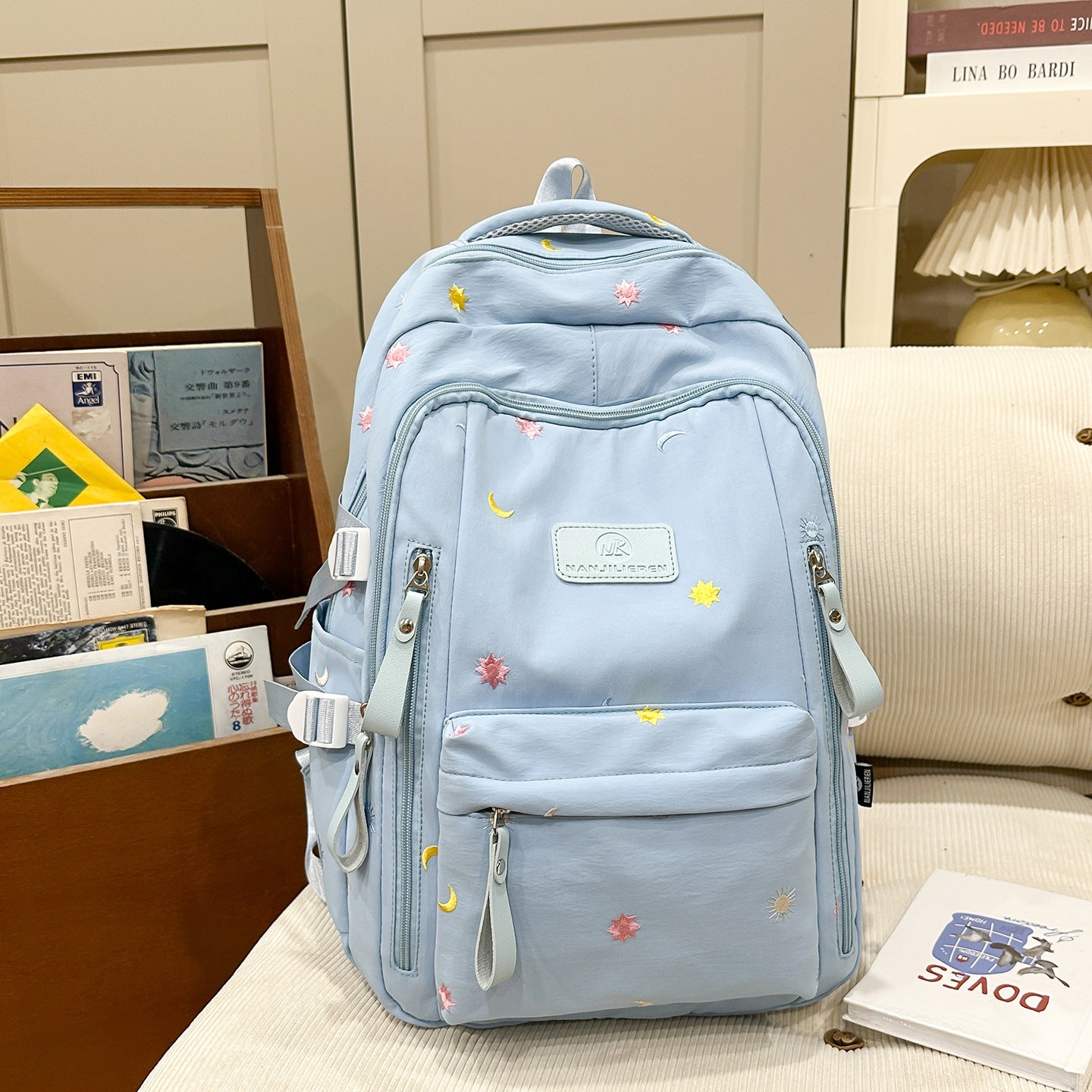 Multi-Pocket Grafik Verziertes Schul-Rucksack