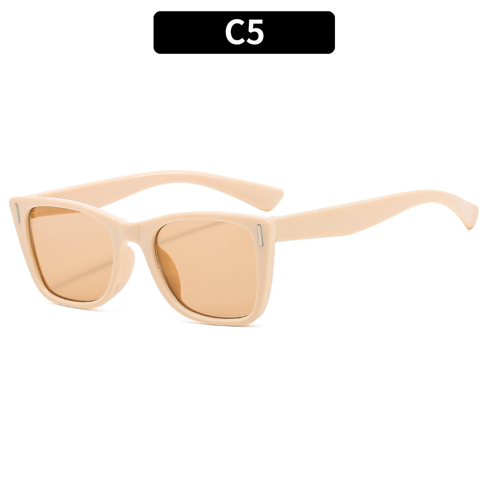 Retro-inspirierte eckige Rahmen-Sonnenbrille