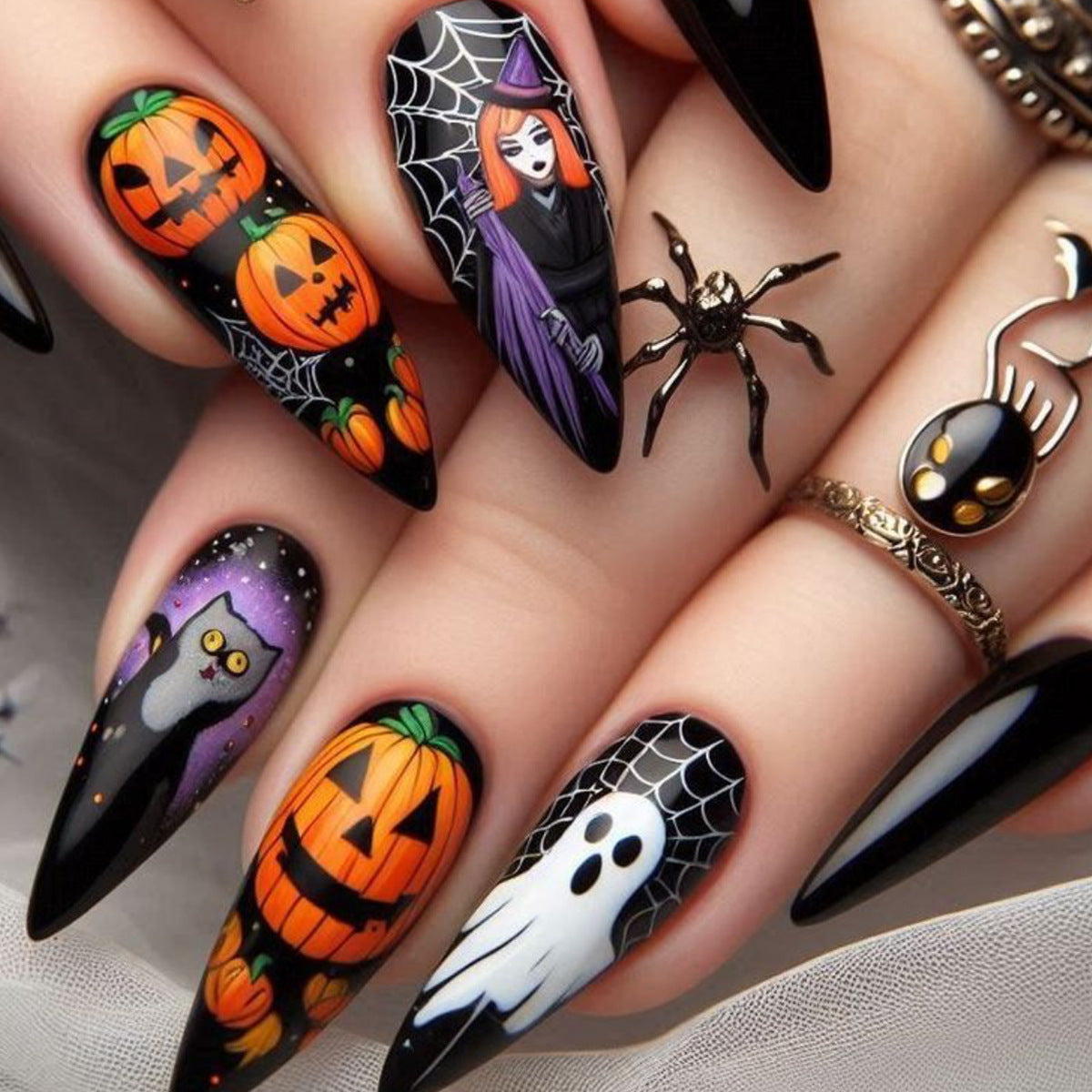 Halloween-Themen 3D dekorative Nagelkunstverlängerungen Brehn