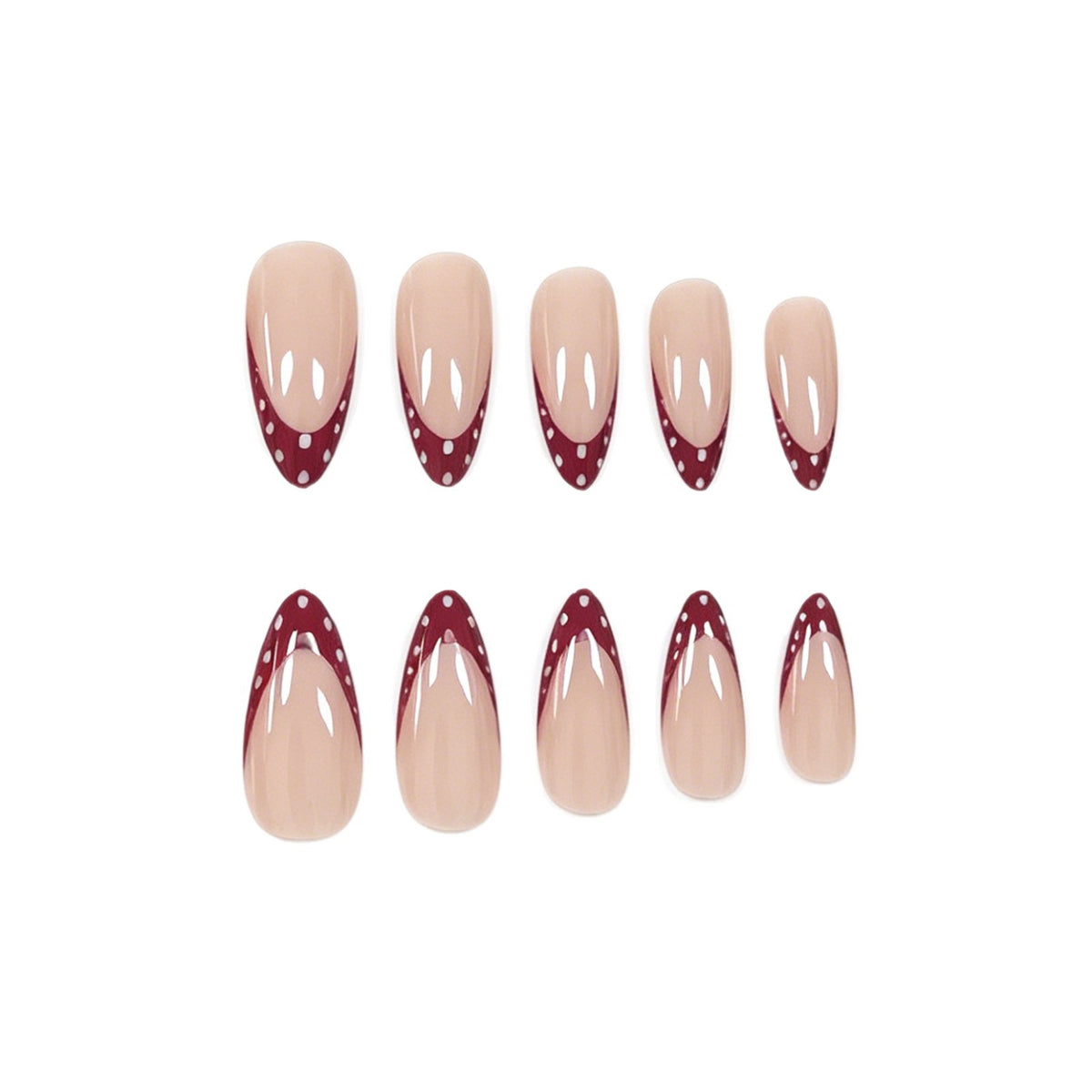 Dekorative French Tip Acrylnagelverzierungen Brehn