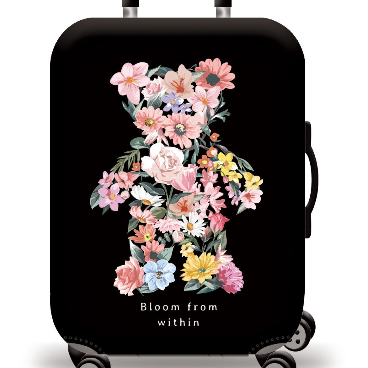 Unisex nan Kinder Trolley Koffer mit niedlichem Teddybär-Design, Hartschale, Teleskopgriff und vier lenkbaren Rollen Brehn