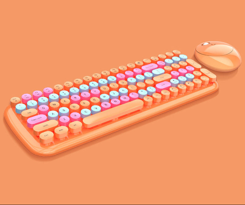 Retro-Stil Kabelloses Tastatur- und Maus-Set Brehn