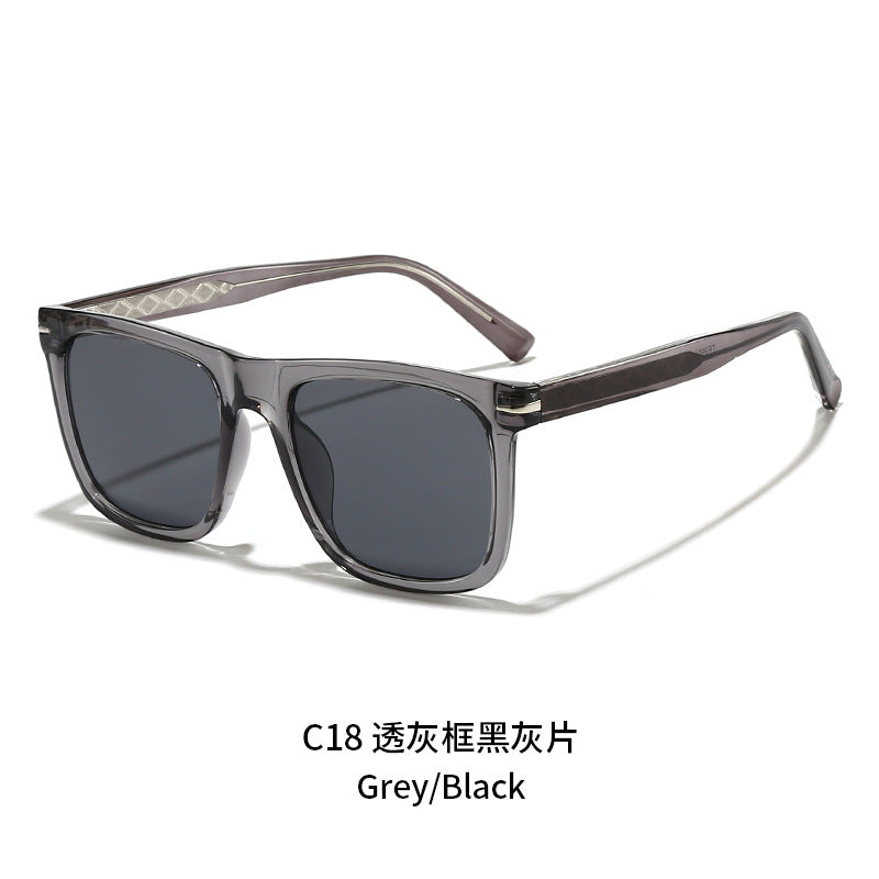 Damen moderne rechteckige Sonnenbrille mit robustem Gestell Brehn
