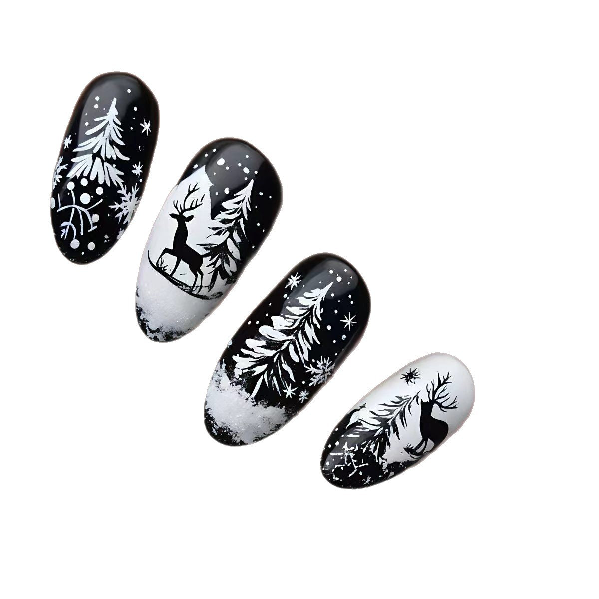 Elegante Kunstnägel Im Weihnachtlichen Design Brehn