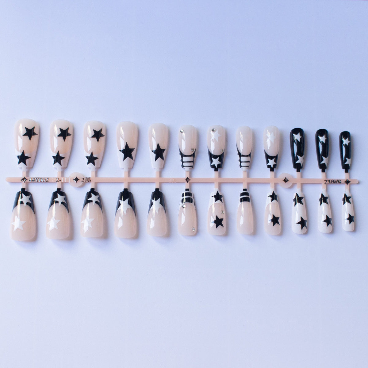 Künstlerisches Sternmuster Nagelkunst Set