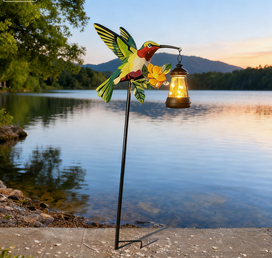 Dekorative Solar Flamingo Gartensteckerlampe mit verstellbarem Metallarm und integriertem LED Brehn