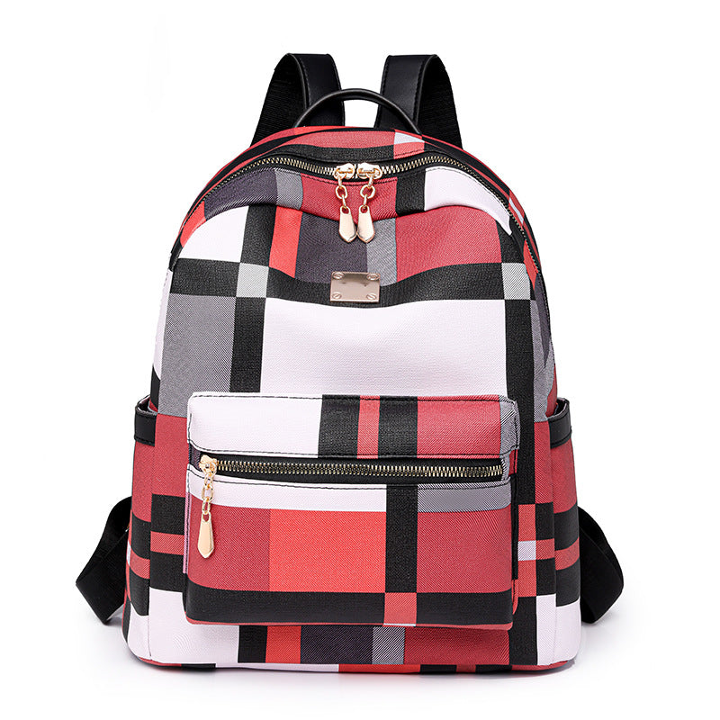 Stylischer kariert gemusterter Rucksack