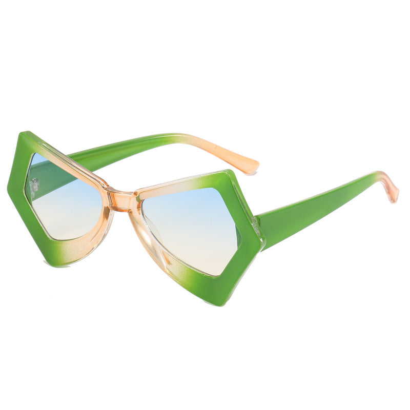 Damen polygonale Sonnenbrille im extravaganten Design Brehn
