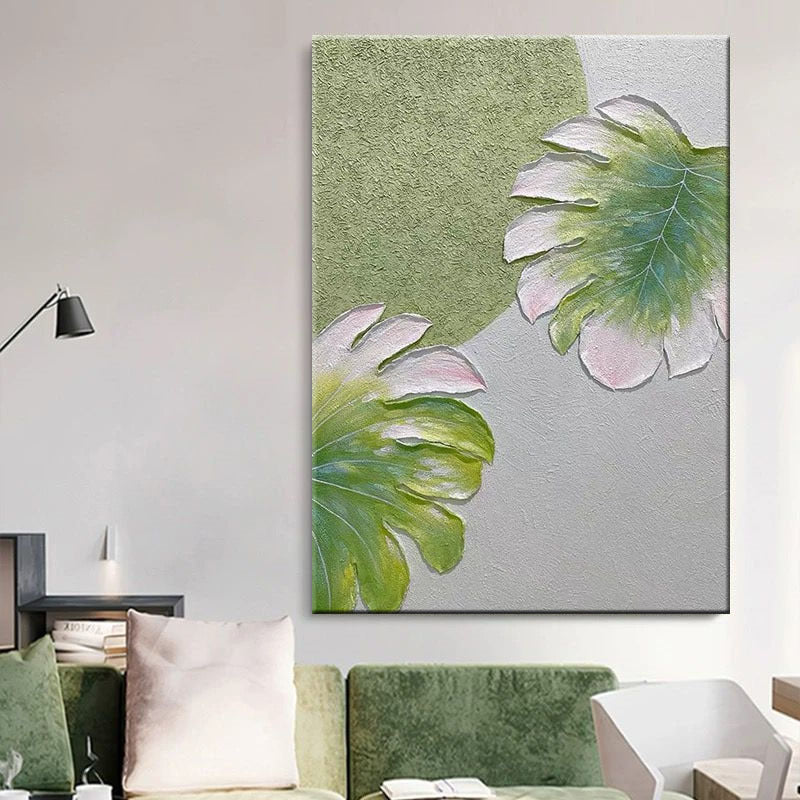Texturiertes Flora-Themen-Leinwandkunst