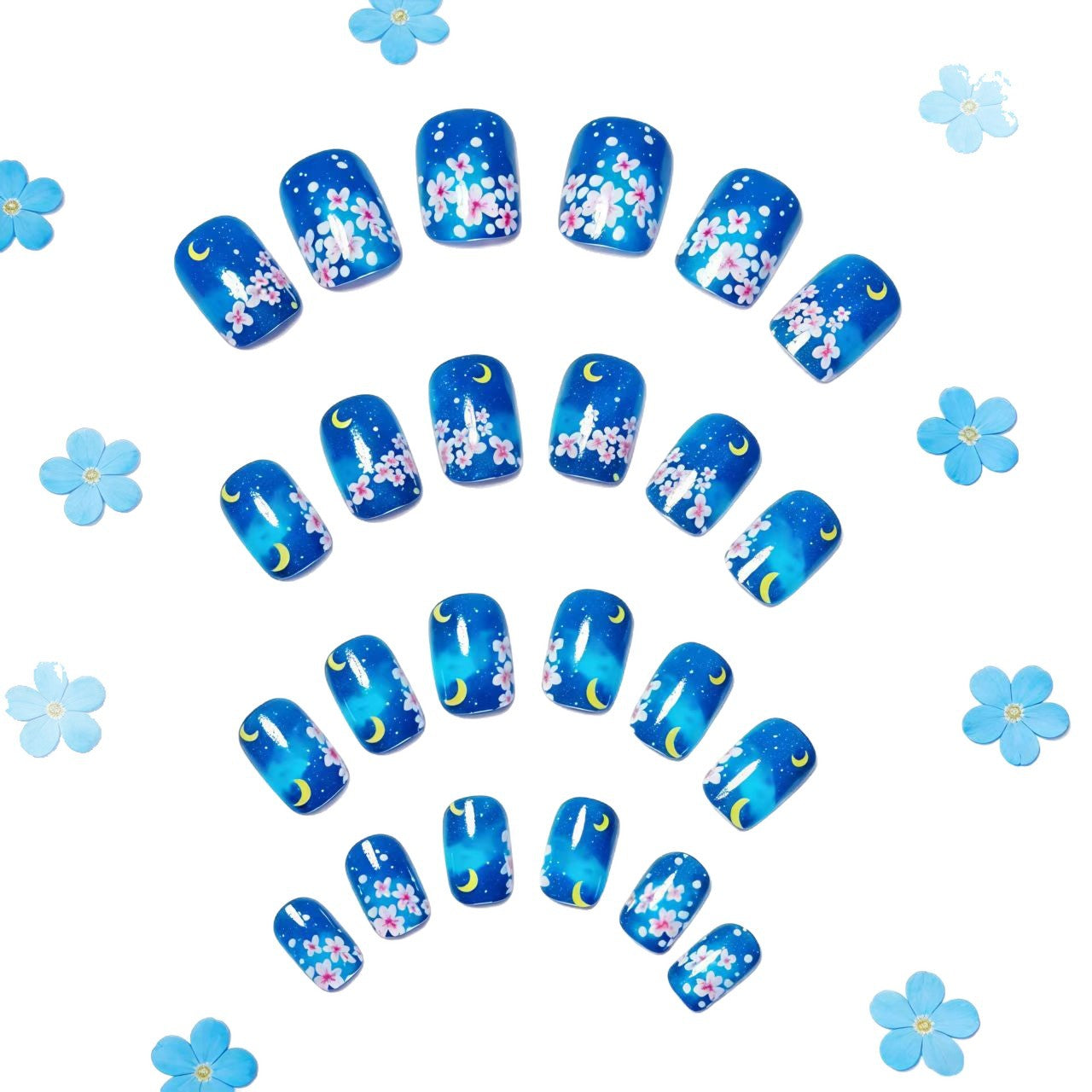 Kunstnagelset mit Floralen Motiven Brehn