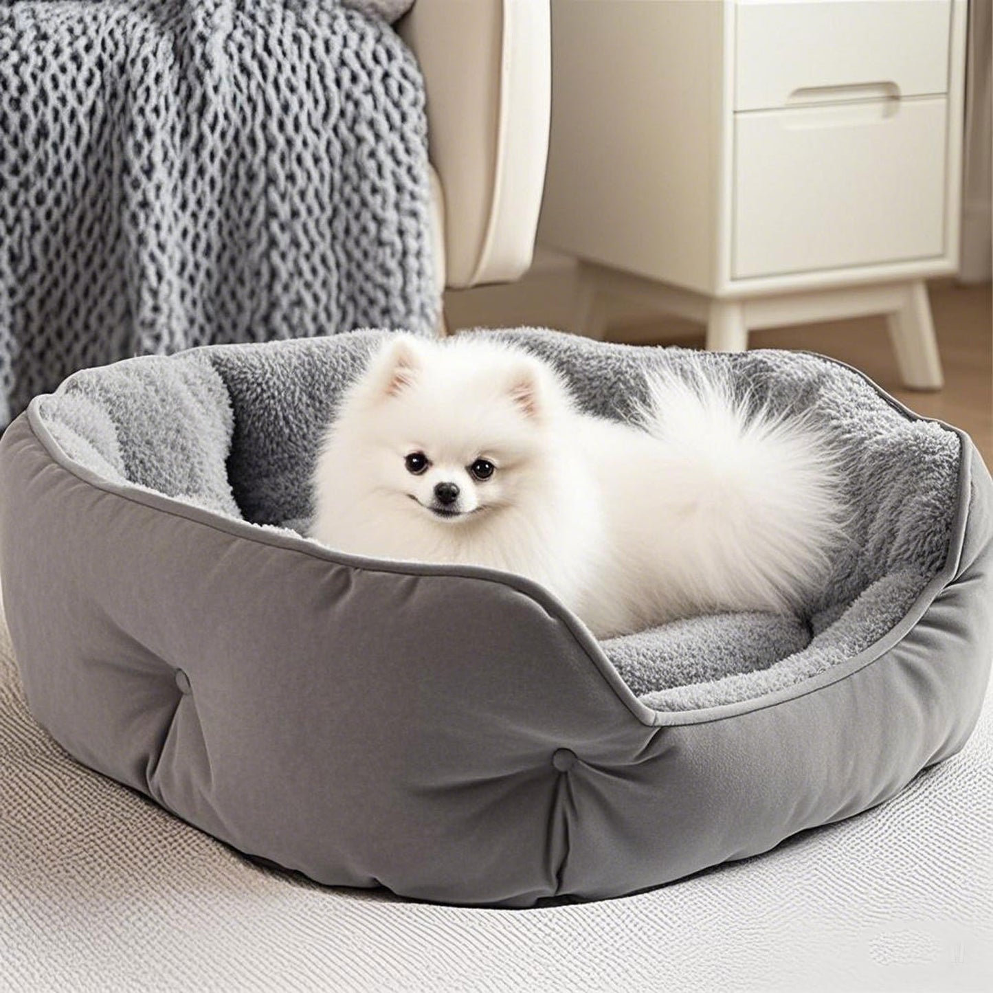 Gemütliches Plüsch-Hundebett