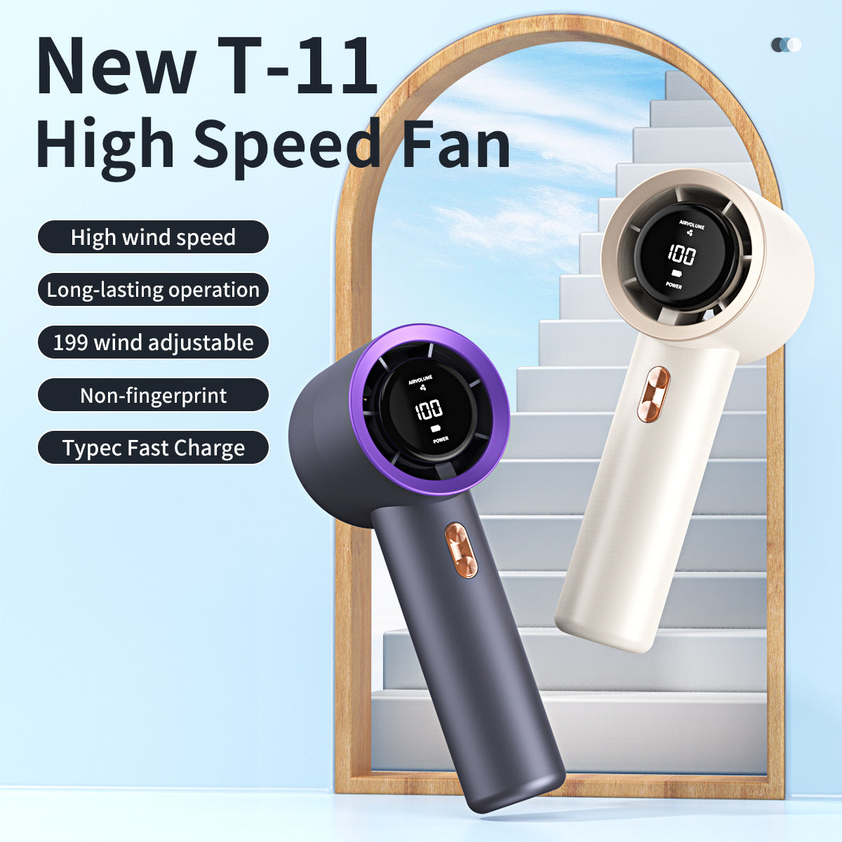 Damen tragbarer Hochgeschwindigkeits Ventilator Brehn