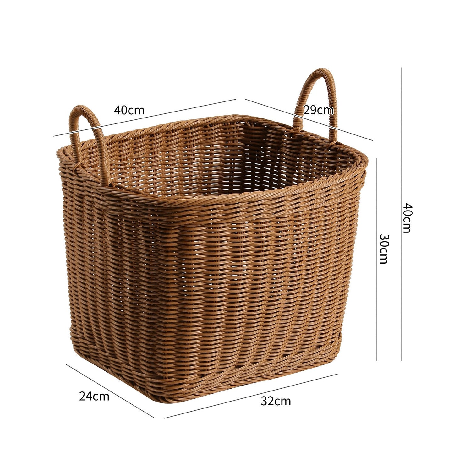 Vielseitiger handgefertigter Aufbewahrungskorb mit ergonomischen Griffen Brehn
