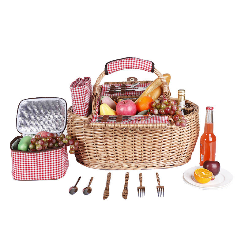 Damen Picknickkorb mit integriertem Geschirrset Brehn