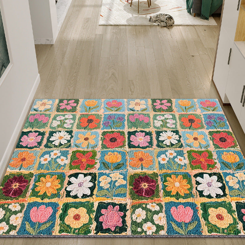 Blumen Patchwork Teppich Brehn