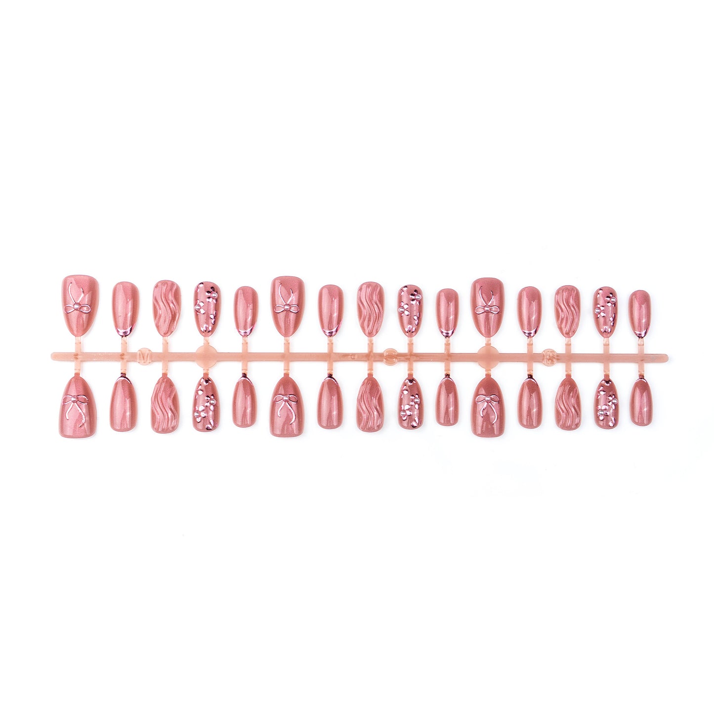 Exquisite Floral Motif Press-On Nail Tips Brehn