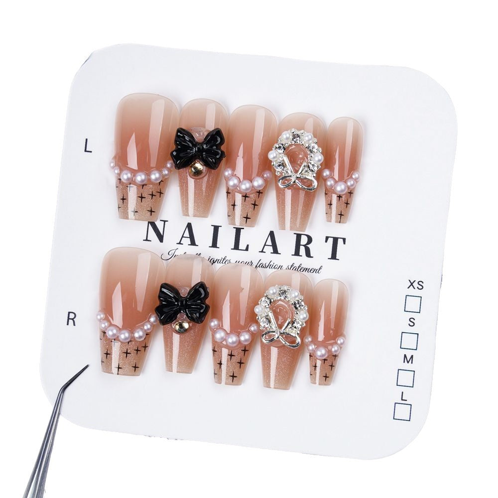 Künstlerisches Press-On Nagelschmuck Set Brehn