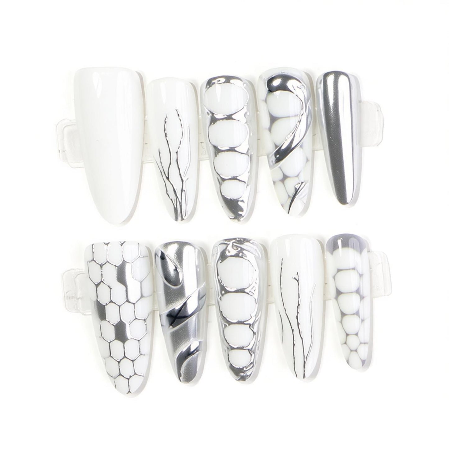 Elegante Stiletto Press-On Nagelset Brehn