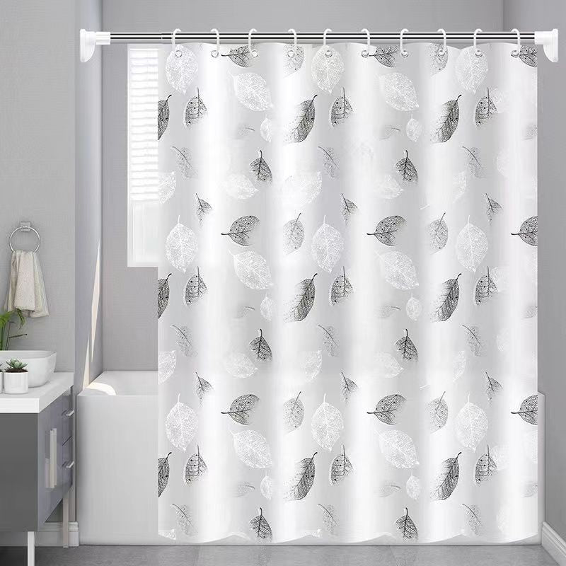 Elegante Blätterdruck Badezimmer Duschvorhang Brehn